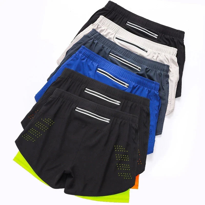 Shorts Masculino 2 em 1 MaxRun Ônix Sports Secagem Rápida e Camada Dupla - Ônix Sports