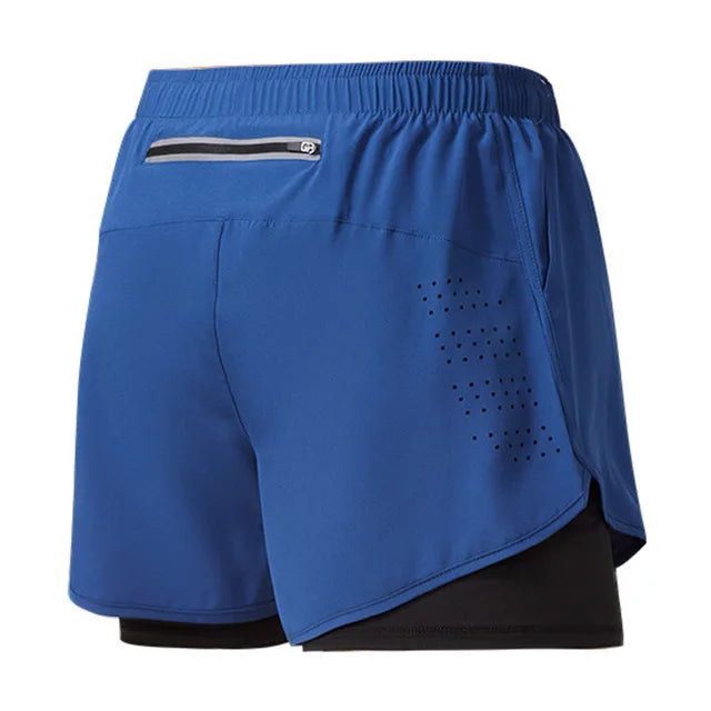 Shorts Masculino 2 em 1 MaxRun Ônix Sports Secagem Rápida e Camada Dupla - Ônix Sports